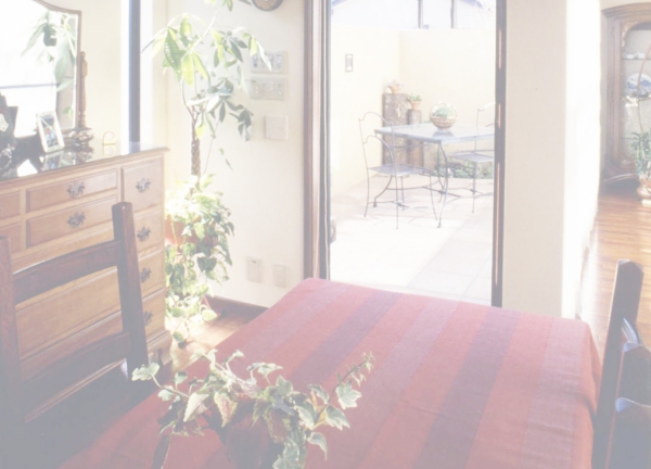 性格の違った2つの中庭(パティオ)をもつ家