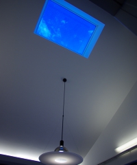 トップライトからは月明かりが見える